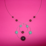 Unique, handmade necklace from handmade beads.